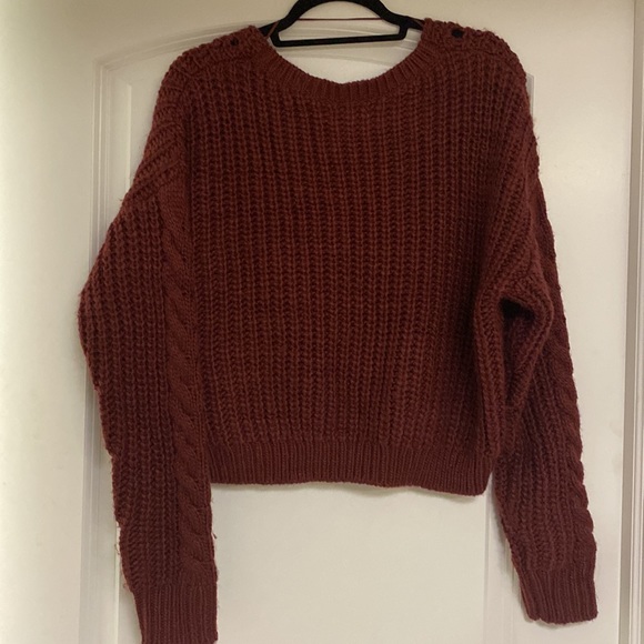 Pacsun, Small, Burgundy/Maroon/Oxblood, Thick Woven Sweater - Picture 2 of 4